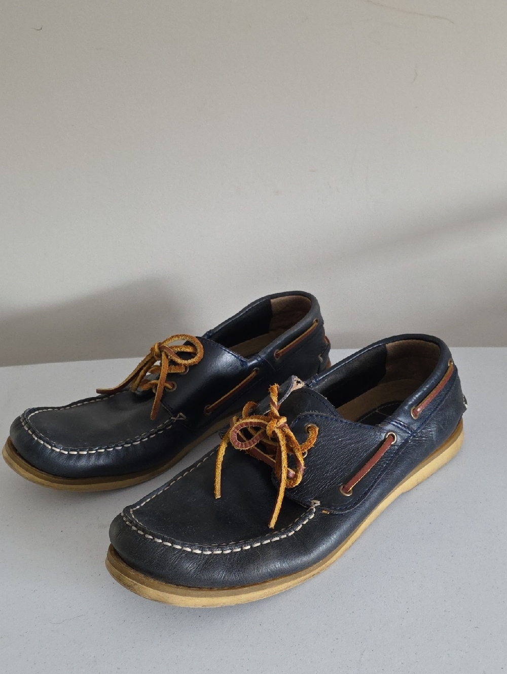 ALDO | Boat Shoes Navy Leather Sz 44